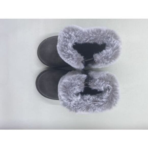 OSH KOSH-Toddler Girl Boots Size 5 BROWN AND GREY FAUX FUR - Picture 6 of 7